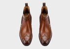 Azure Gradient Hand-Burnished Wholecut Oxfords
