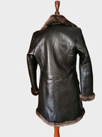 Women’s Heritage Cognac Slim-Fit Lambskin Leather Jacket